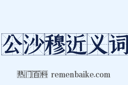 公沙穆近义词是什么意思的图片